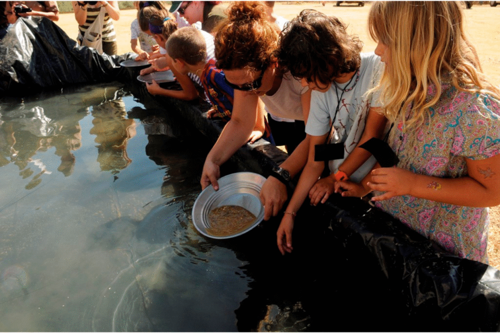 Actividades con niños y niñas en un centro de interpretación